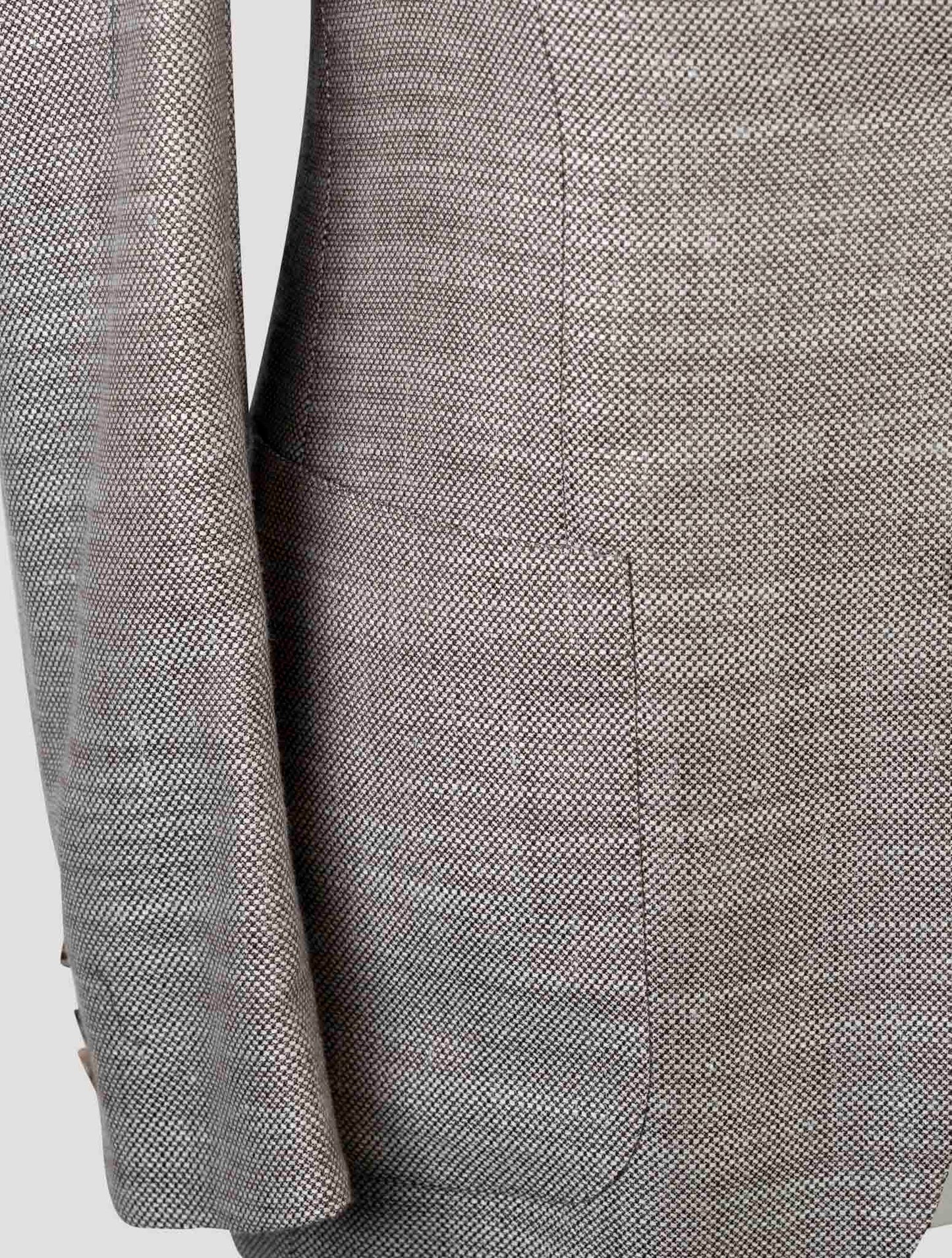 Kiton Brown Cashmere Virgin Wool Silk Linen Blazer