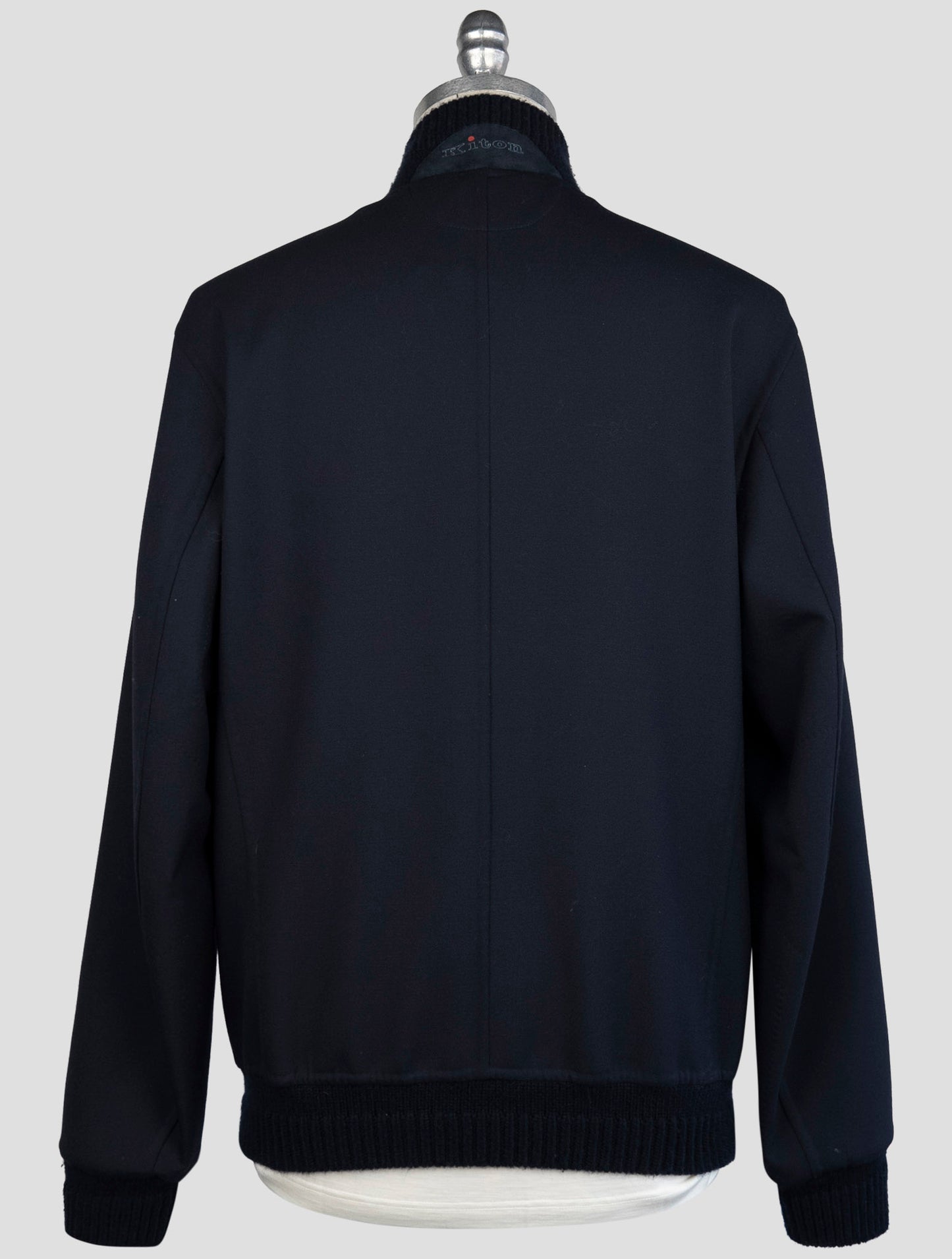 Kiton Blue Wool Ea Coat