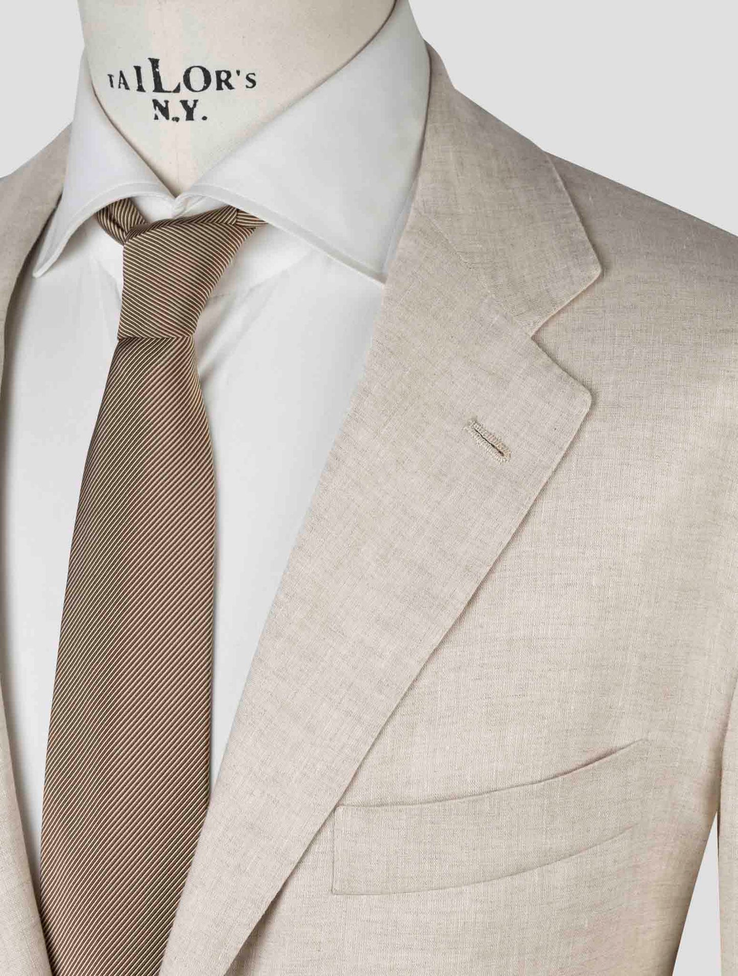 Kiton Beige Linen Blazer