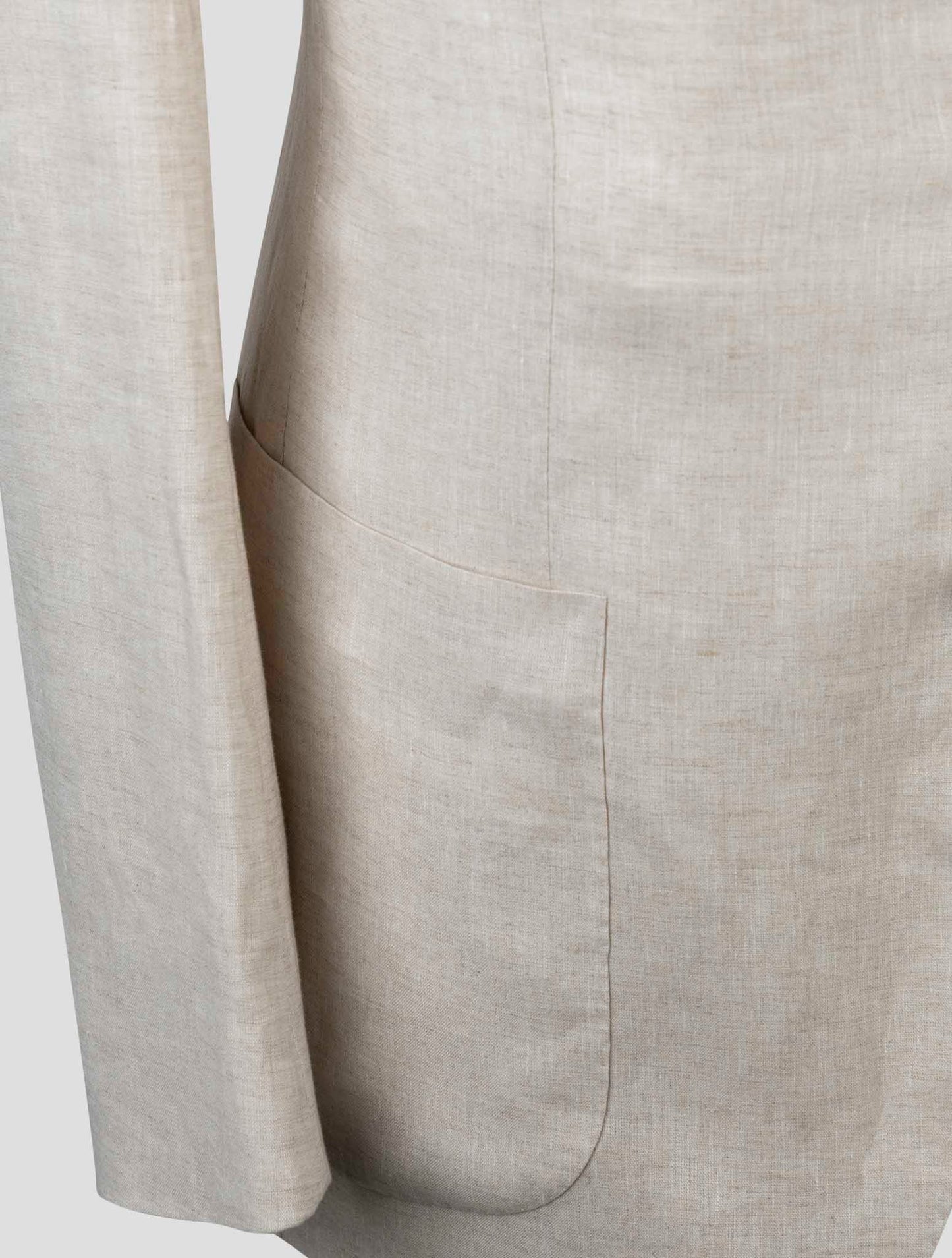 Kiton Beige Linen Blazer