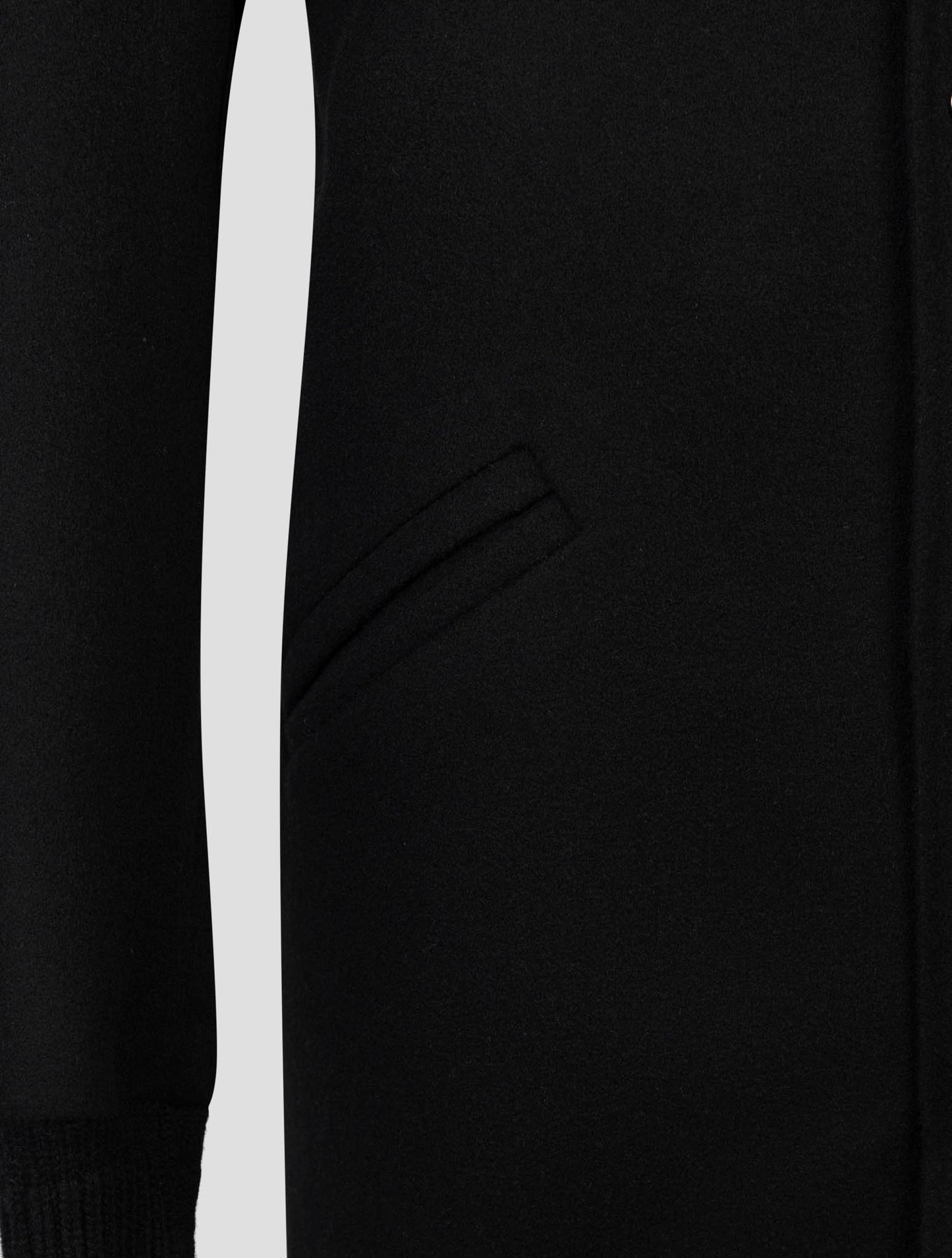 Kiton Black Wool Cashmere Overcoat