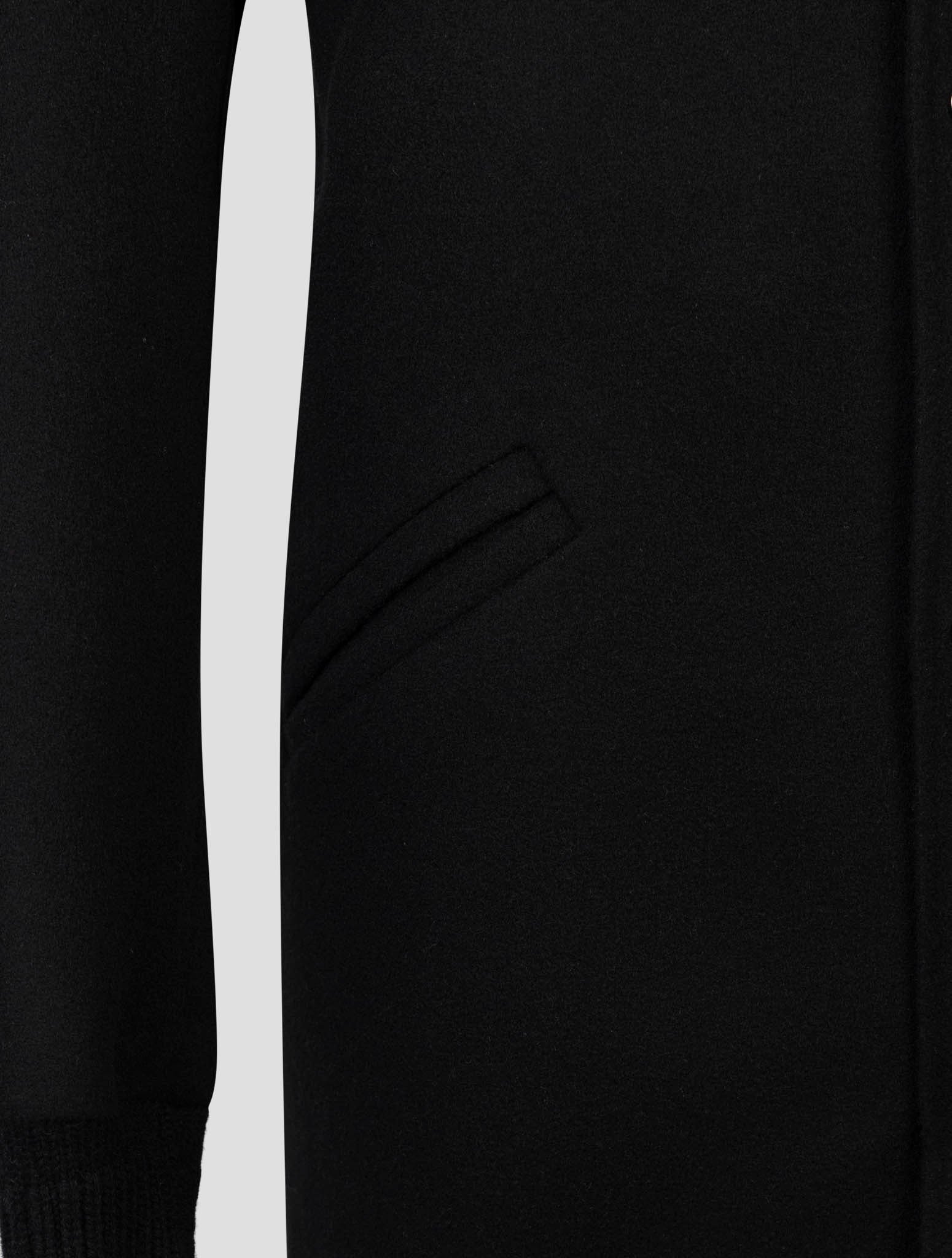 Kiton Black Wool Cashmere Overcoat