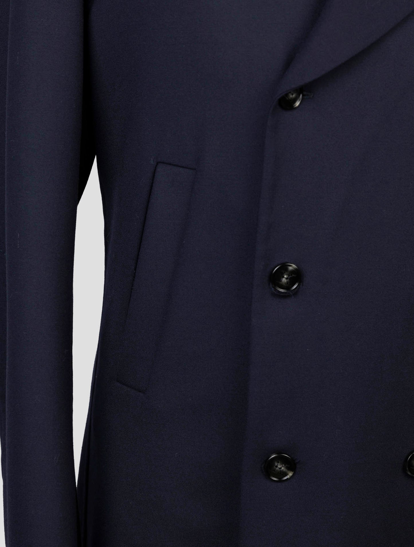 Kiton Blue Wool Pa Blazer