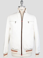 Kiton White Cotton Ea Coat