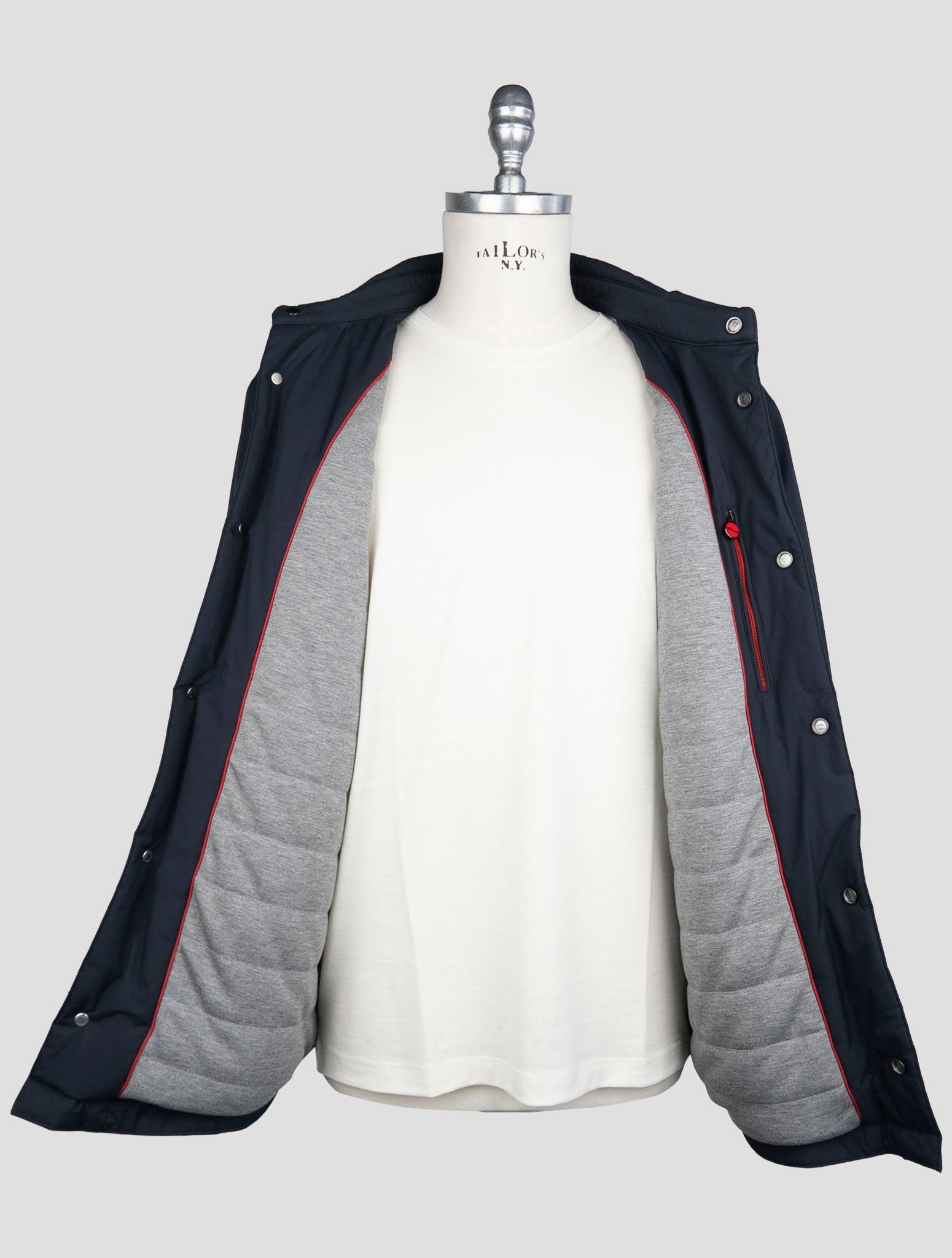 Kiton Blue Pl Coat