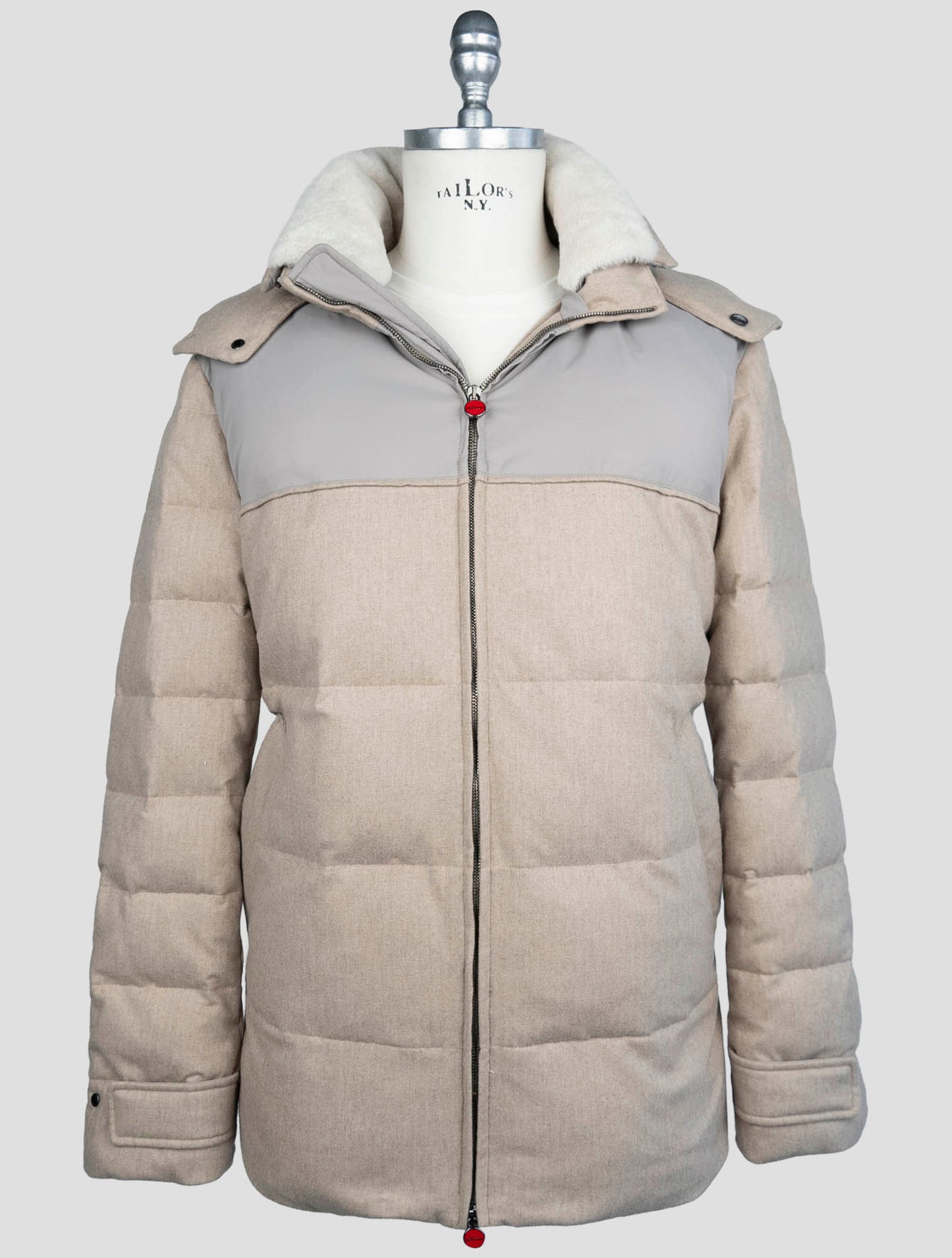 Kiton Beige Cashmere Pa Coat