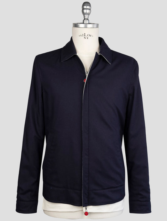 Kiton Blue Gray Silk Cashmere Pl Coat