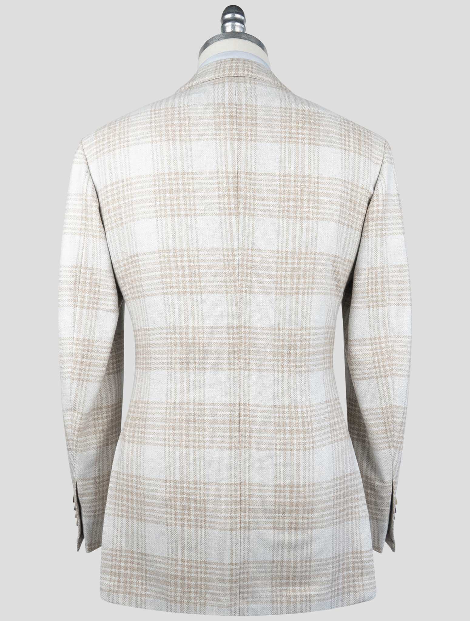 Kiton Brown Cashmere Virgin Wool Silk Cotton Pa Blazer