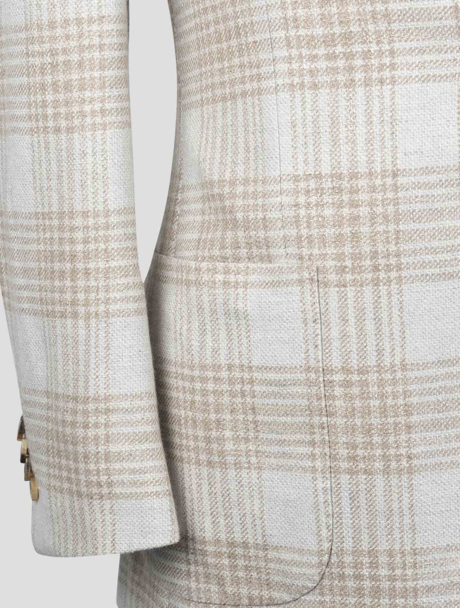 Kiton Brown Cashmere Virgin Wool Silk Cotton Pa Blazer