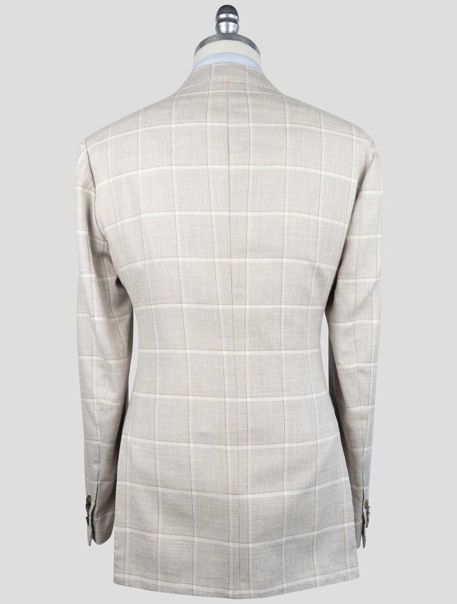 Kiton Brown Cashmere Silk Virgin Wool Pa Blazer