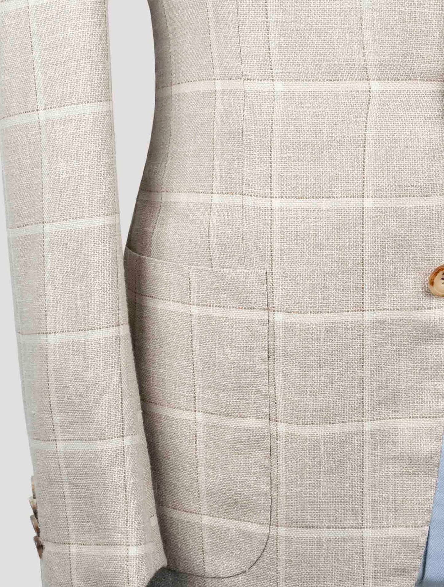 Kiton Brown Cashmere Silk Virgin Wool Pa Blazer