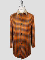 Kiton Orange Brown Cashmere Pl Reverse Overcoat