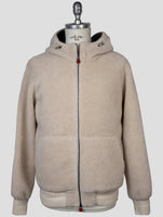 kiton Beige Virgin  Wool Silk Coat