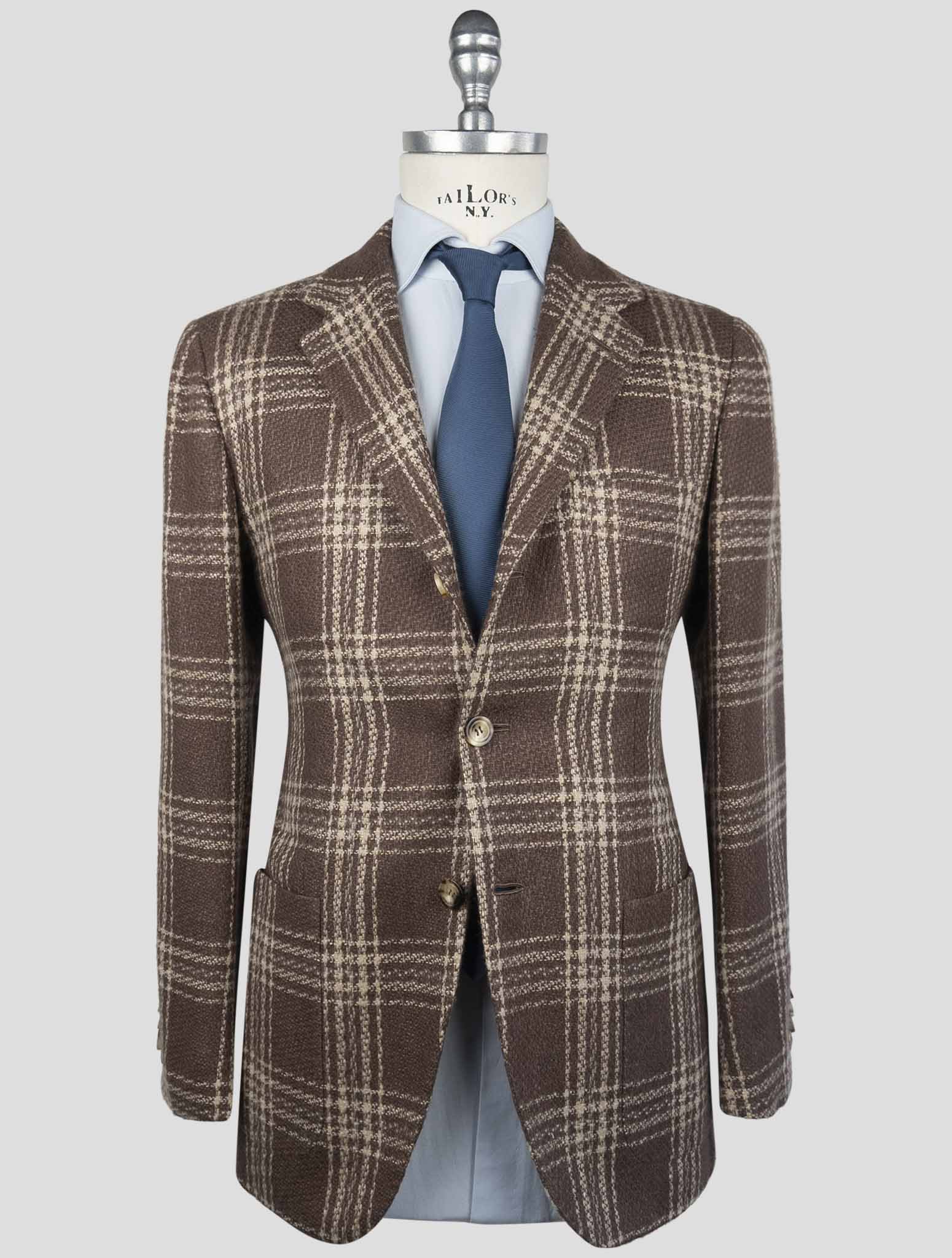 Kiton Brown Cashmere Silk Blazer