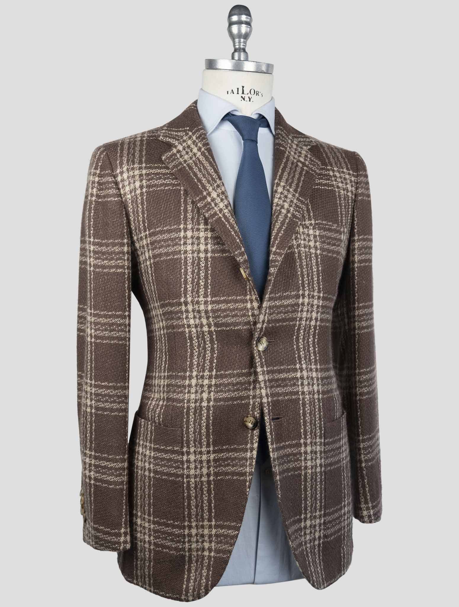 Kiton Brown Cashmere Silk Blazer