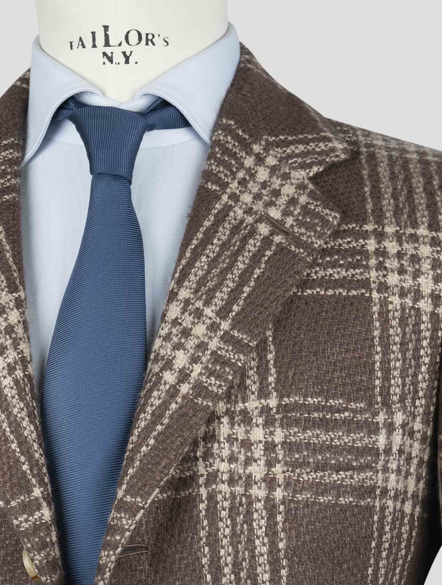 Kiton Brown Cashmere Silk Blazer