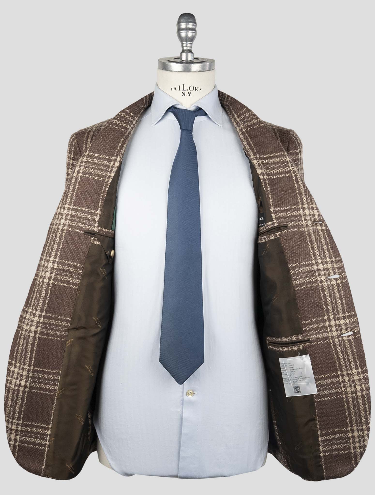 Kiton Brown Cashmere Silk Blazer