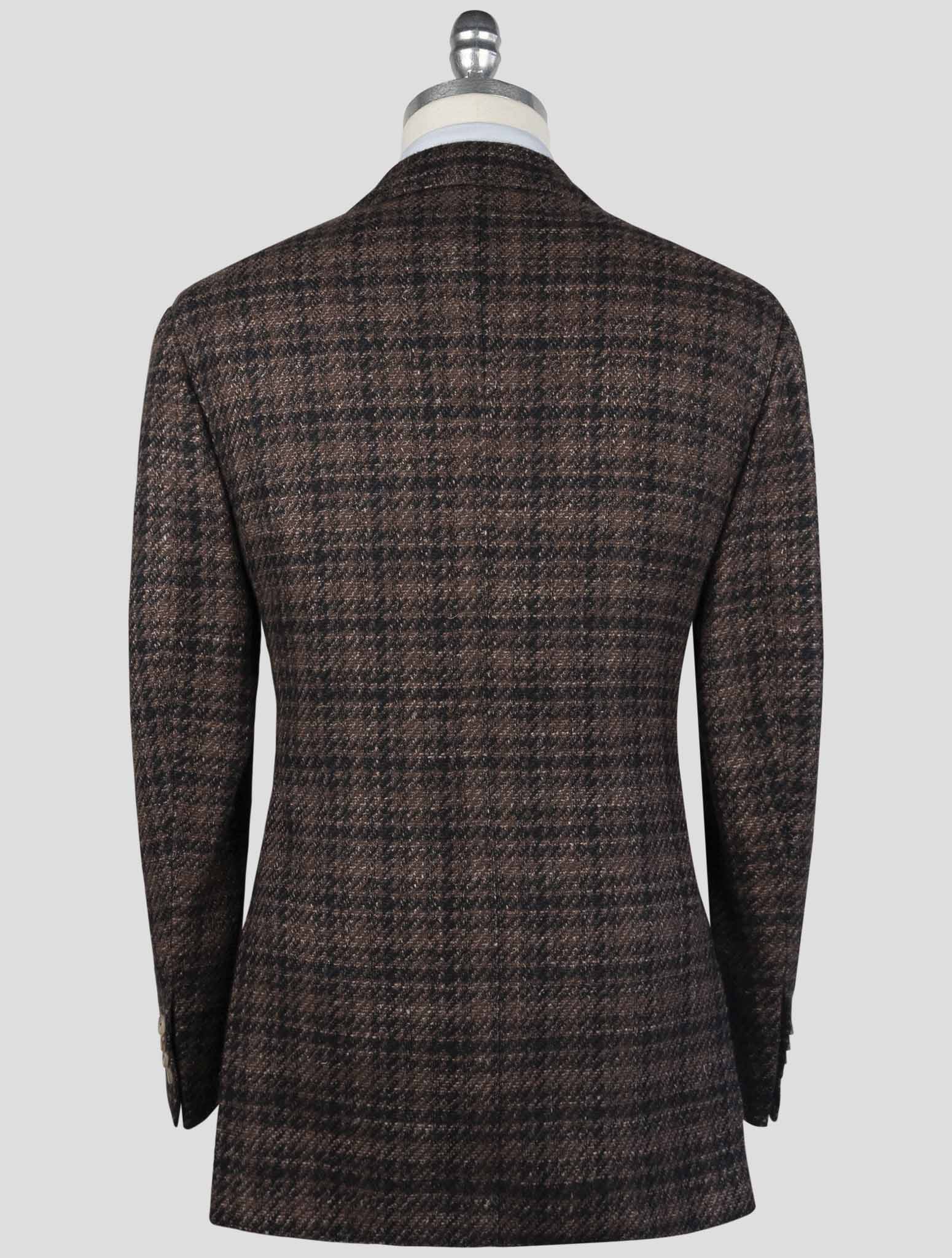 Kiton Brown Cashmere Virgin Wool Silk Linen Blazer