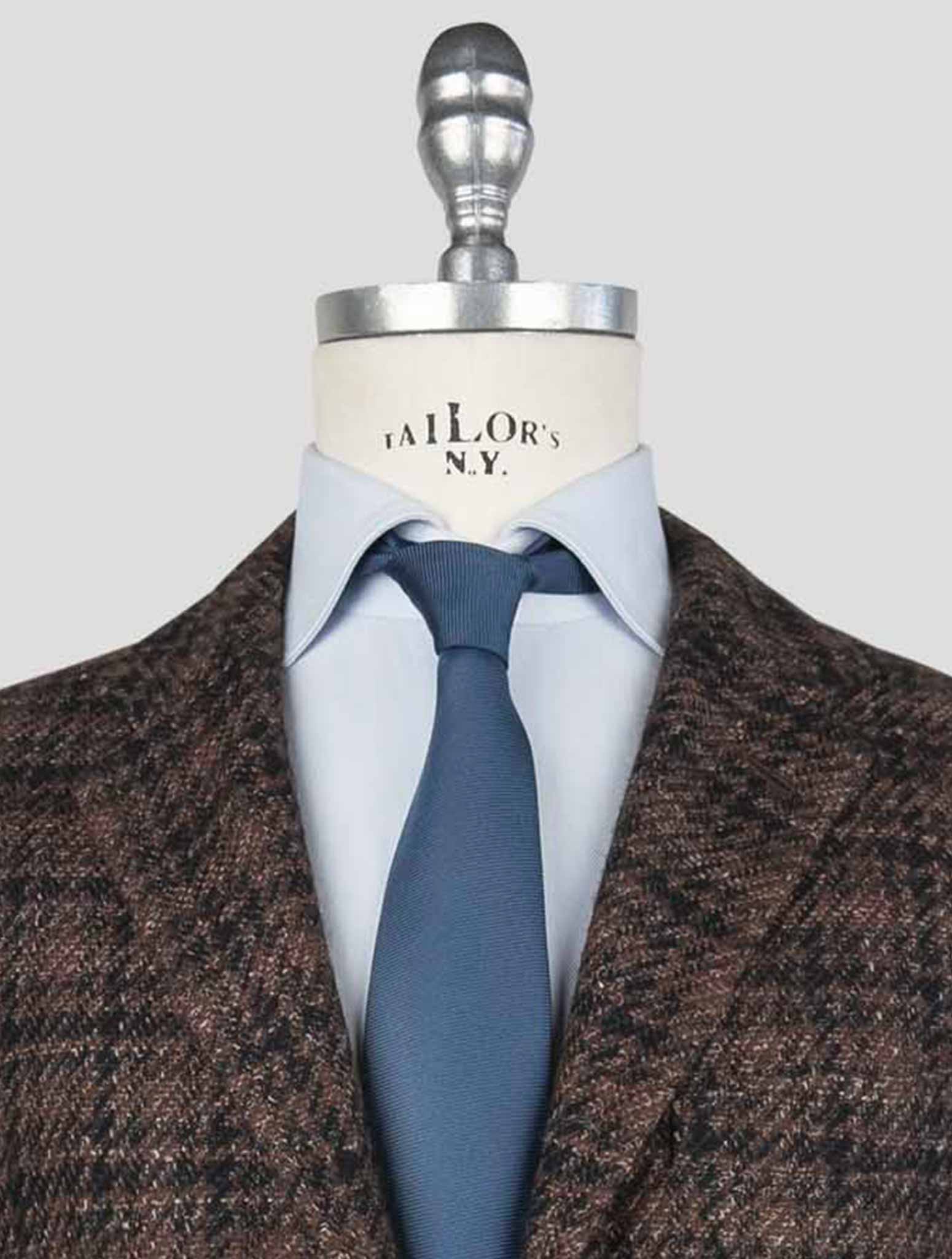 Kiton Brown Cashmere Virgin Wool Silk Linen Blazer