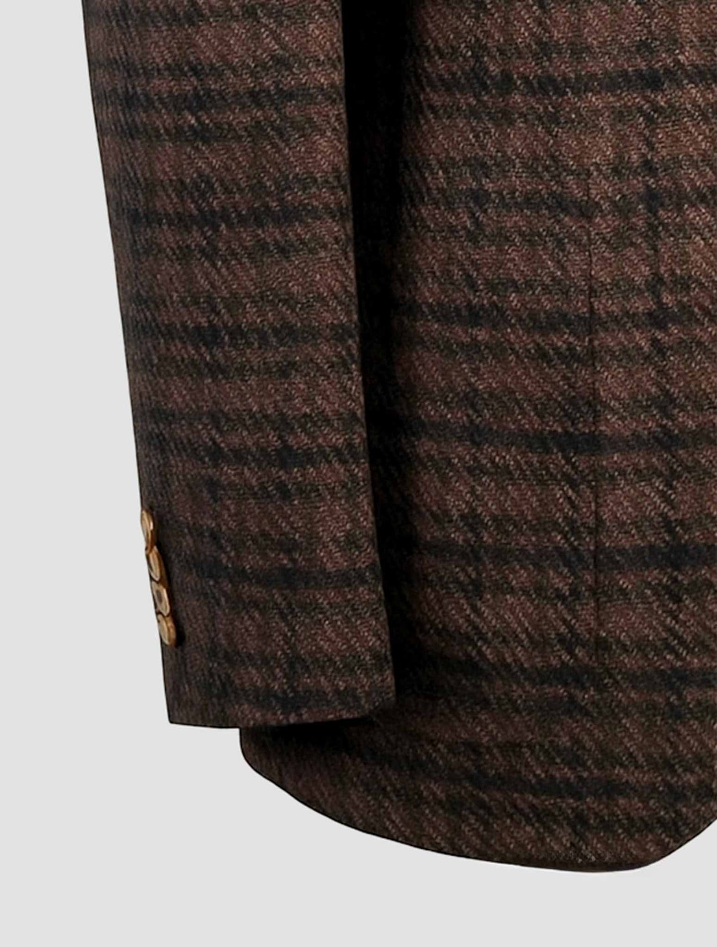 Kiton Brown Cashmere Virgin Wool Silk Linen Blazer
