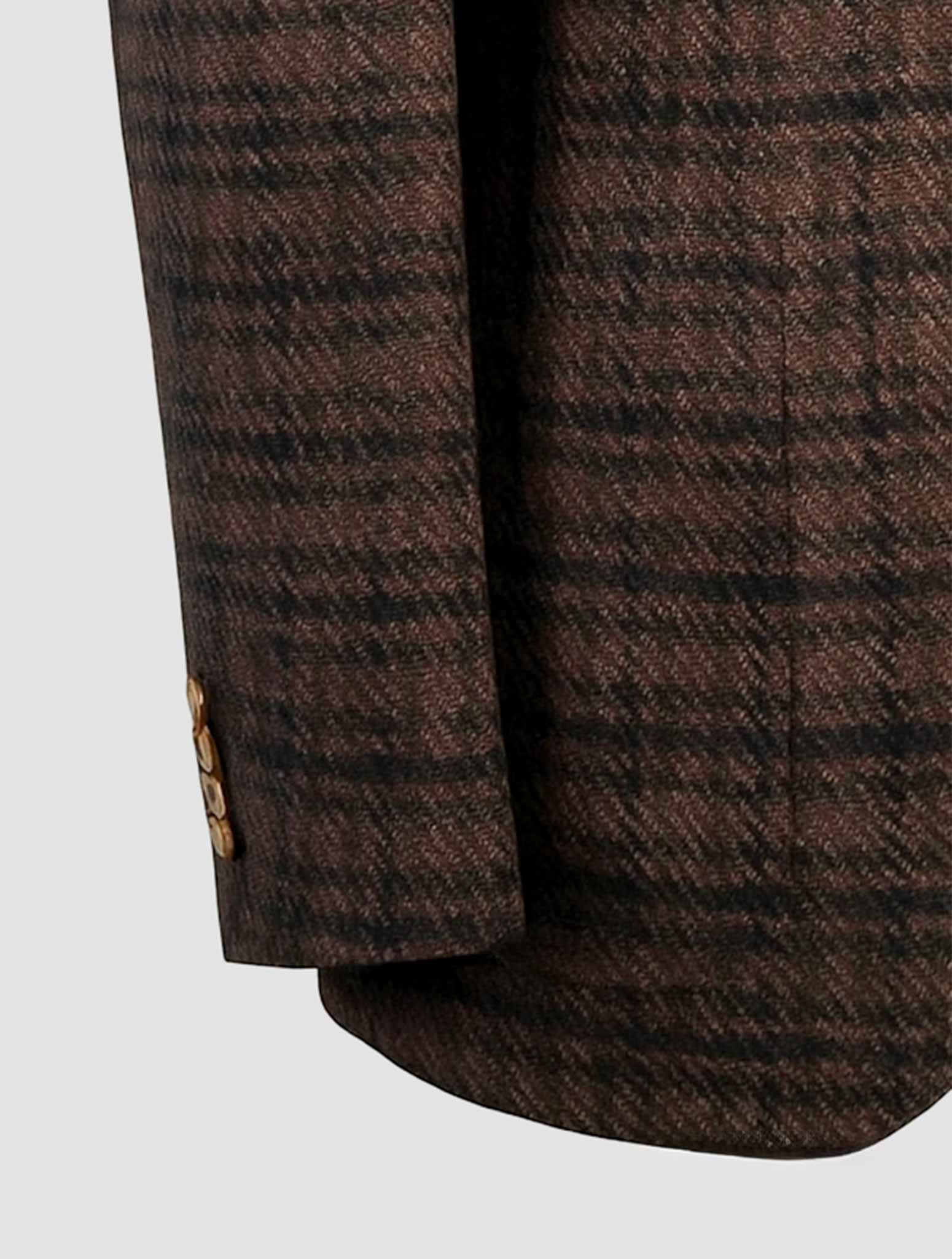 Kiton Brown Cashmere Virgin Wool Silk Linen Blazer