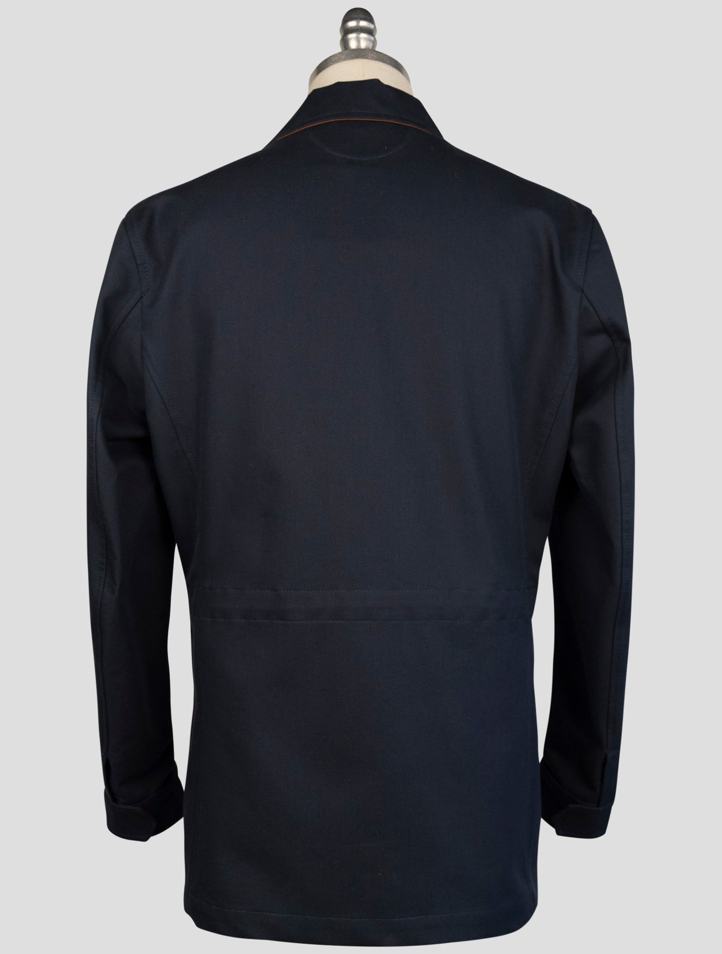 Kiton Blue Cotton Coat