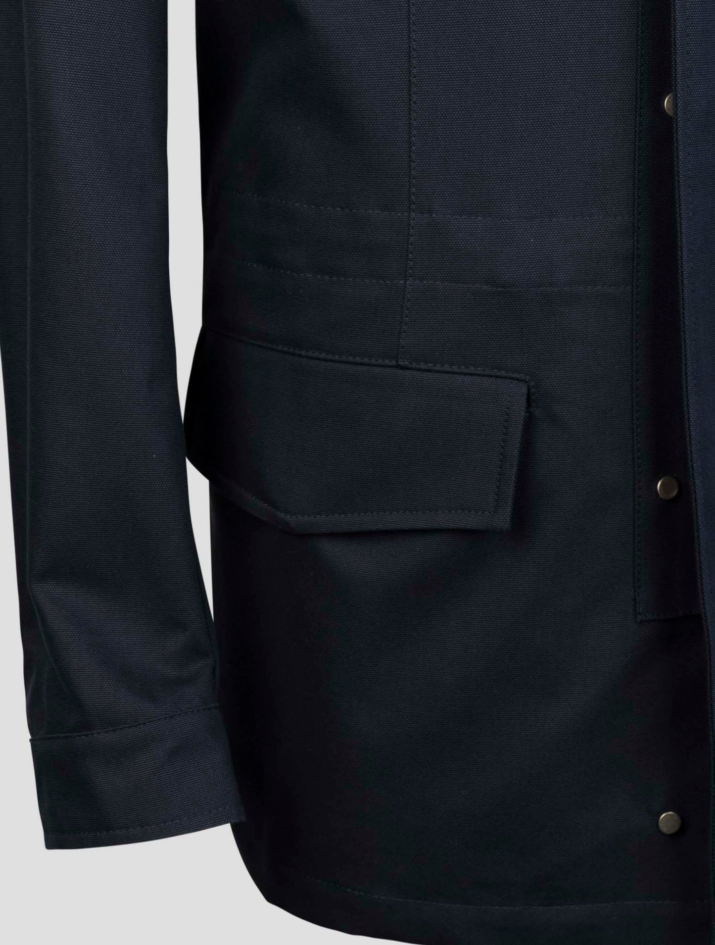 Kiton Blue Cotton Coat