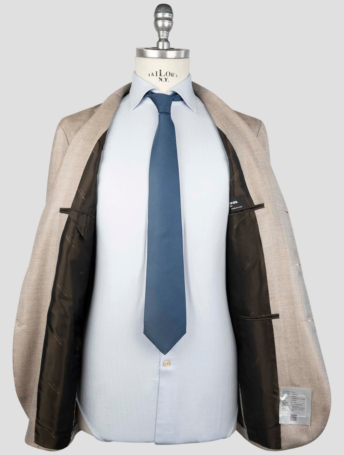 Kiton Brown  Cashmere Silk Linen Blazer