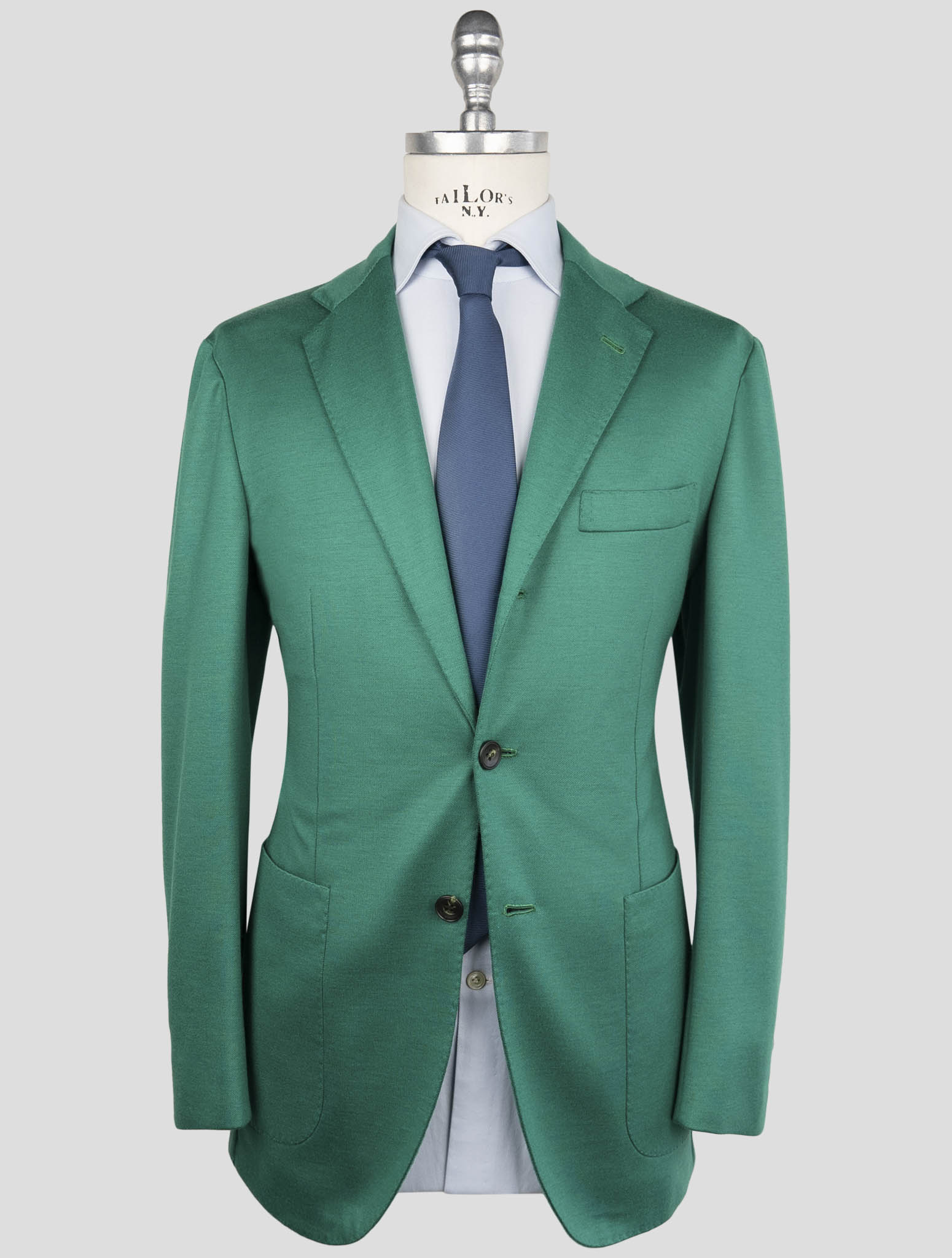 Kiton Green Cashmere Pl Blazer