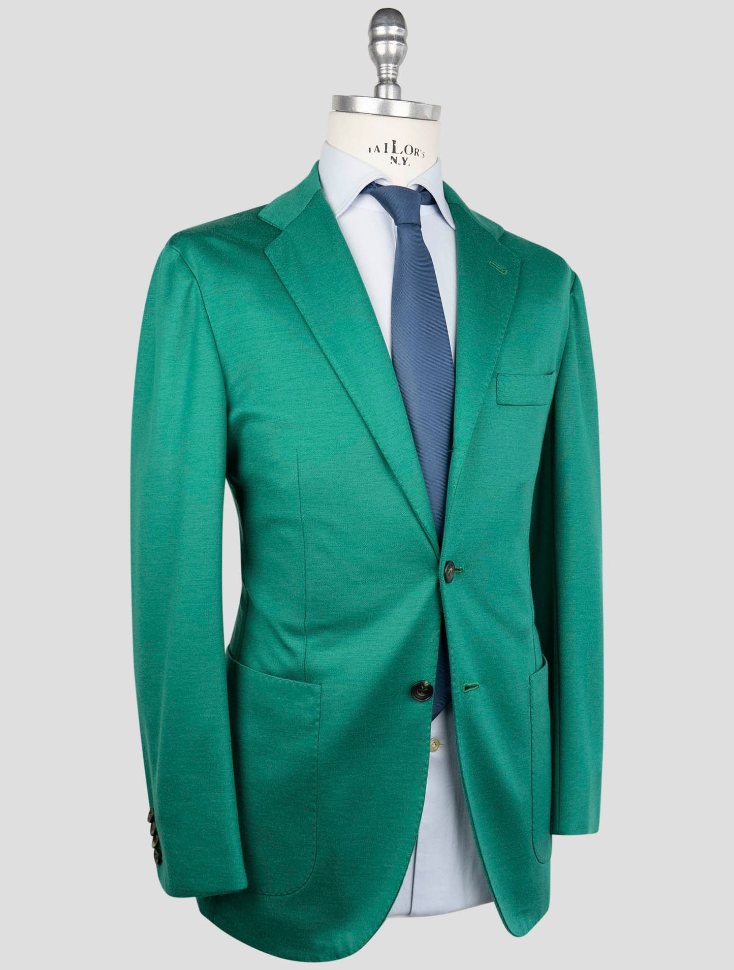 Kiton Green Cashmere Pl Blazer