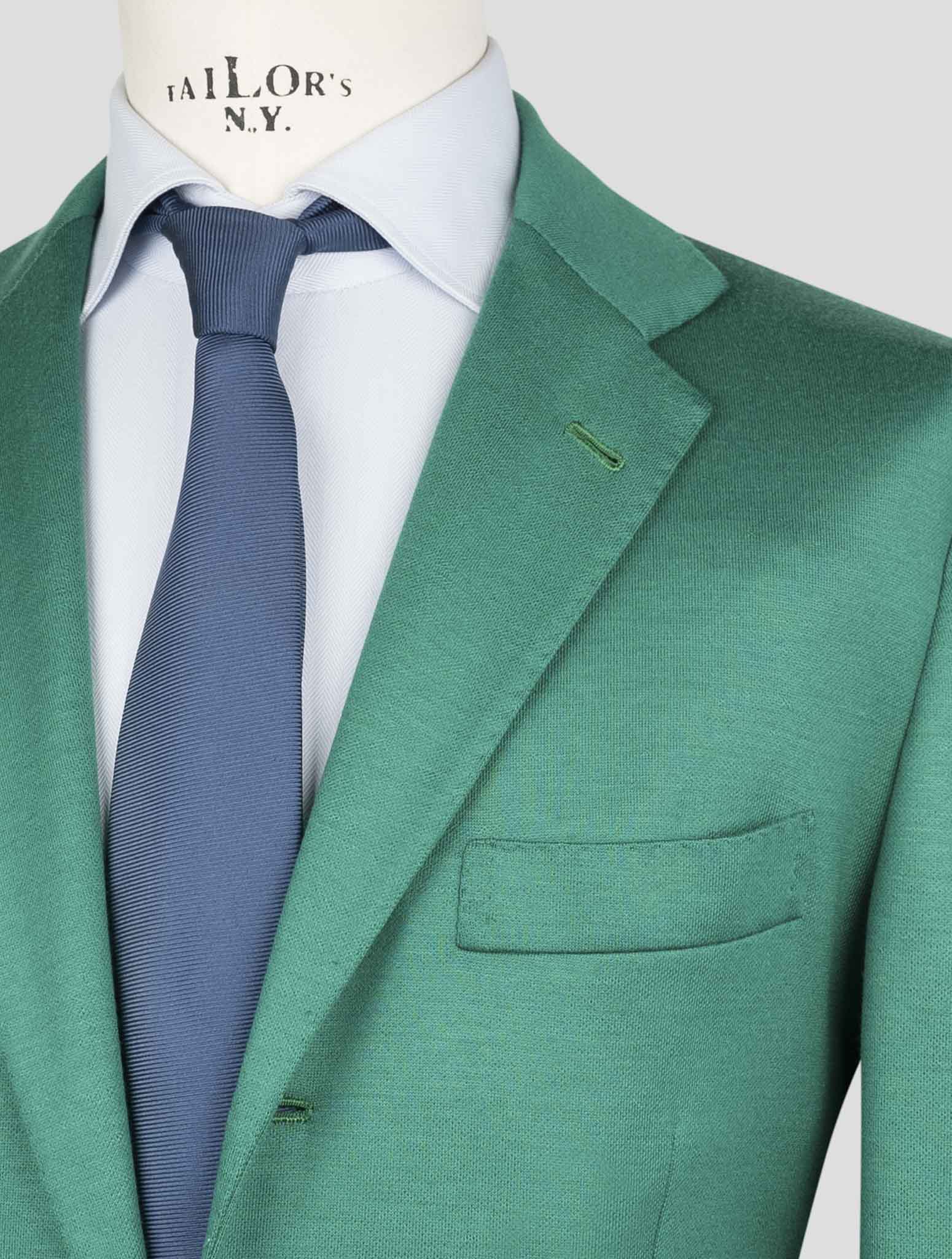 Kiton Green Cashmere Pl Blazer