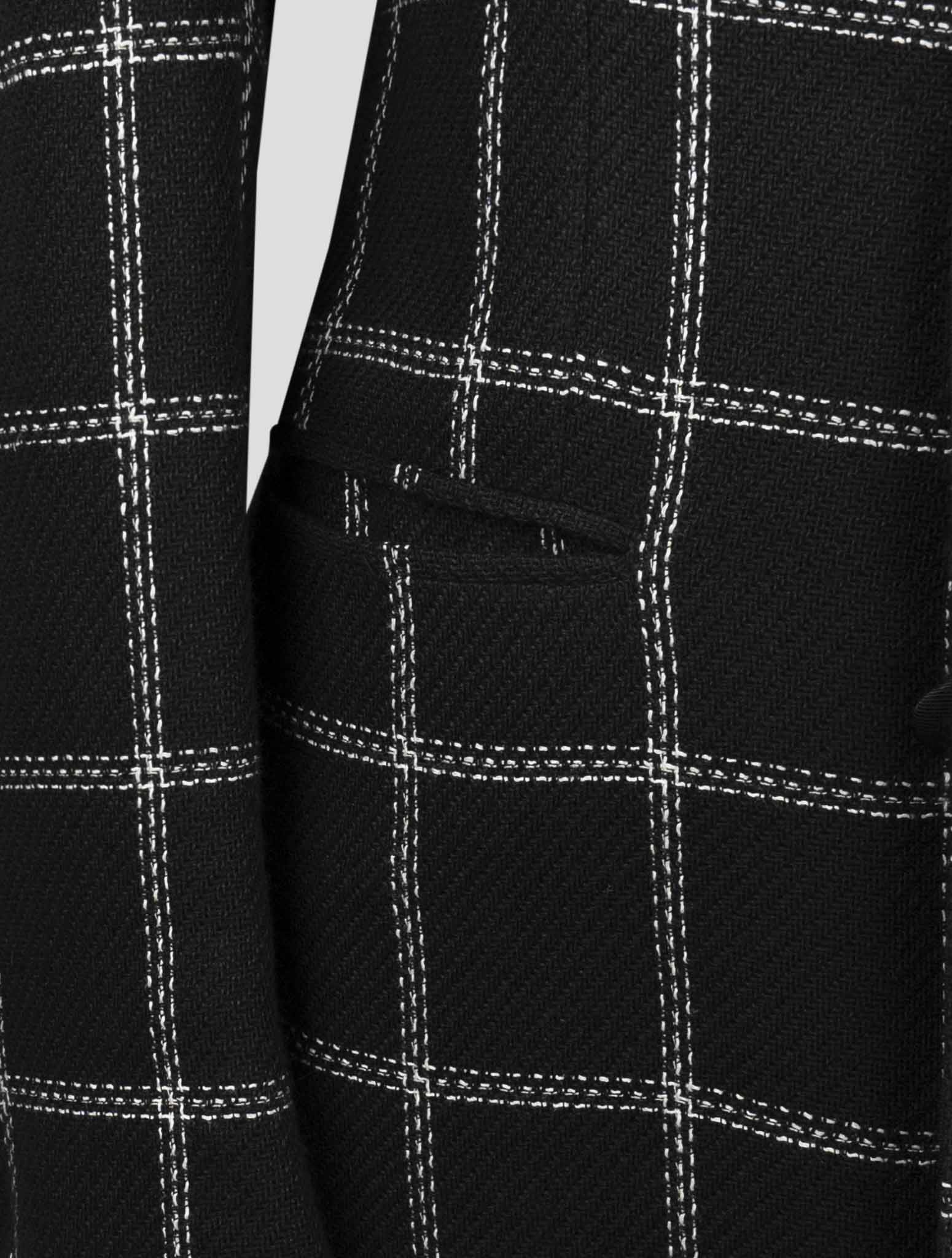 Kiton Black Cashmere Linen Smoking Blazer