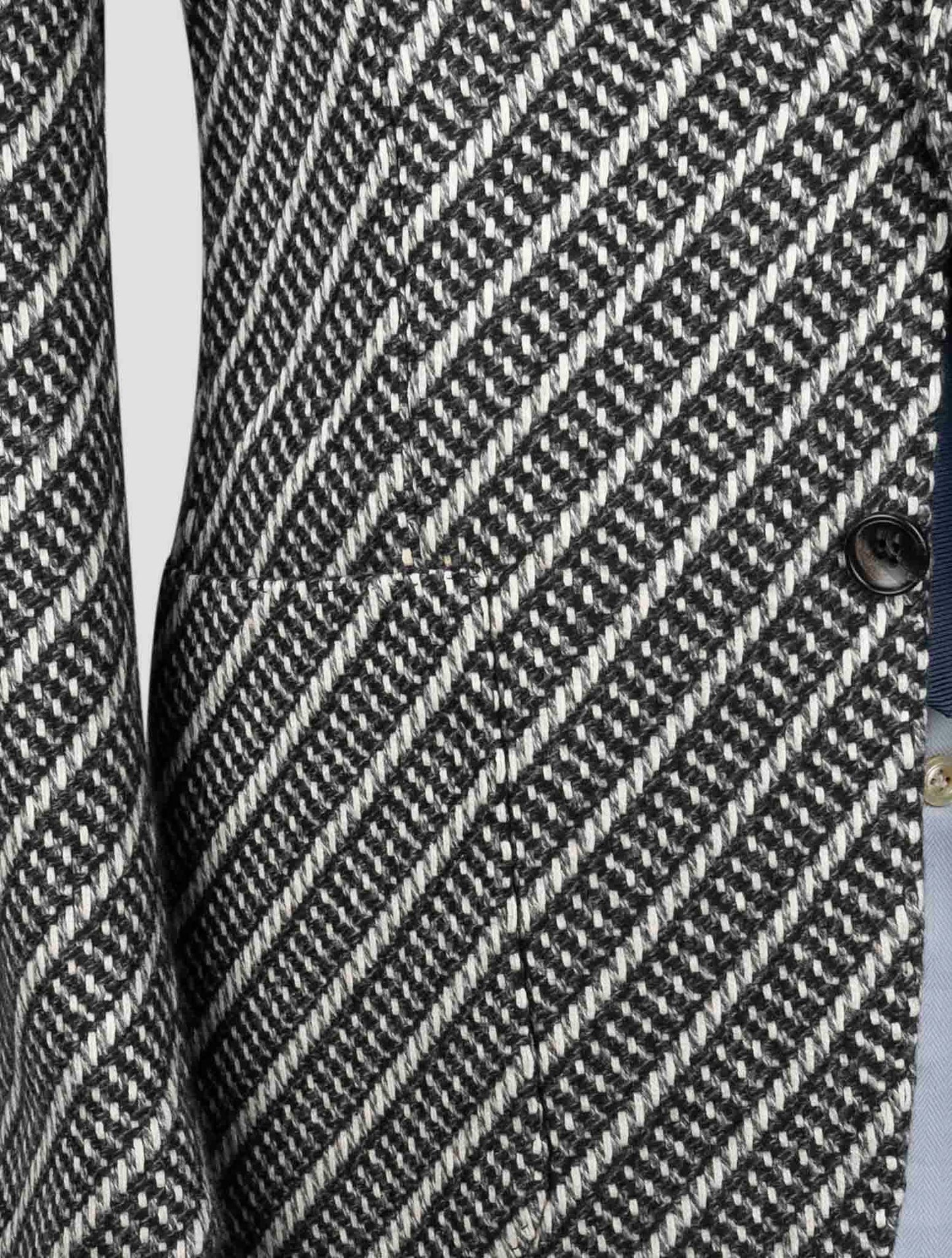 Kiton Gray White Cashmere Blazer