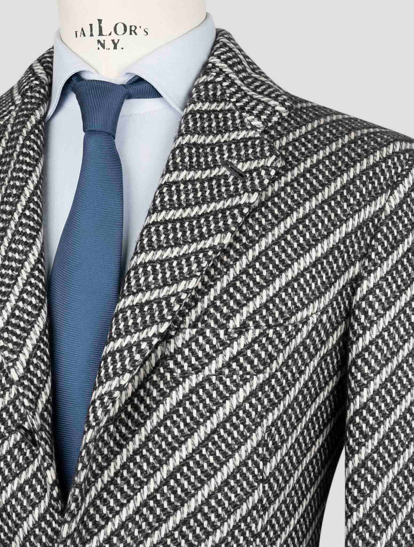 Kiton Gray White Cashmere Blazer
