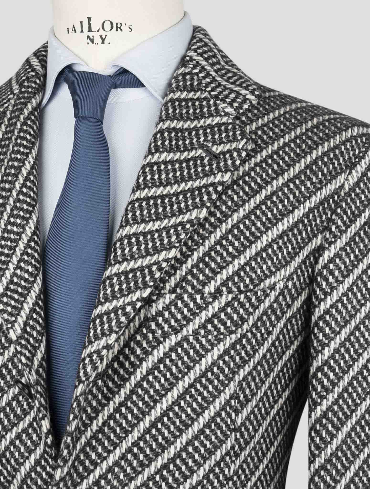 Kiton Gray White Cashmere Blazer