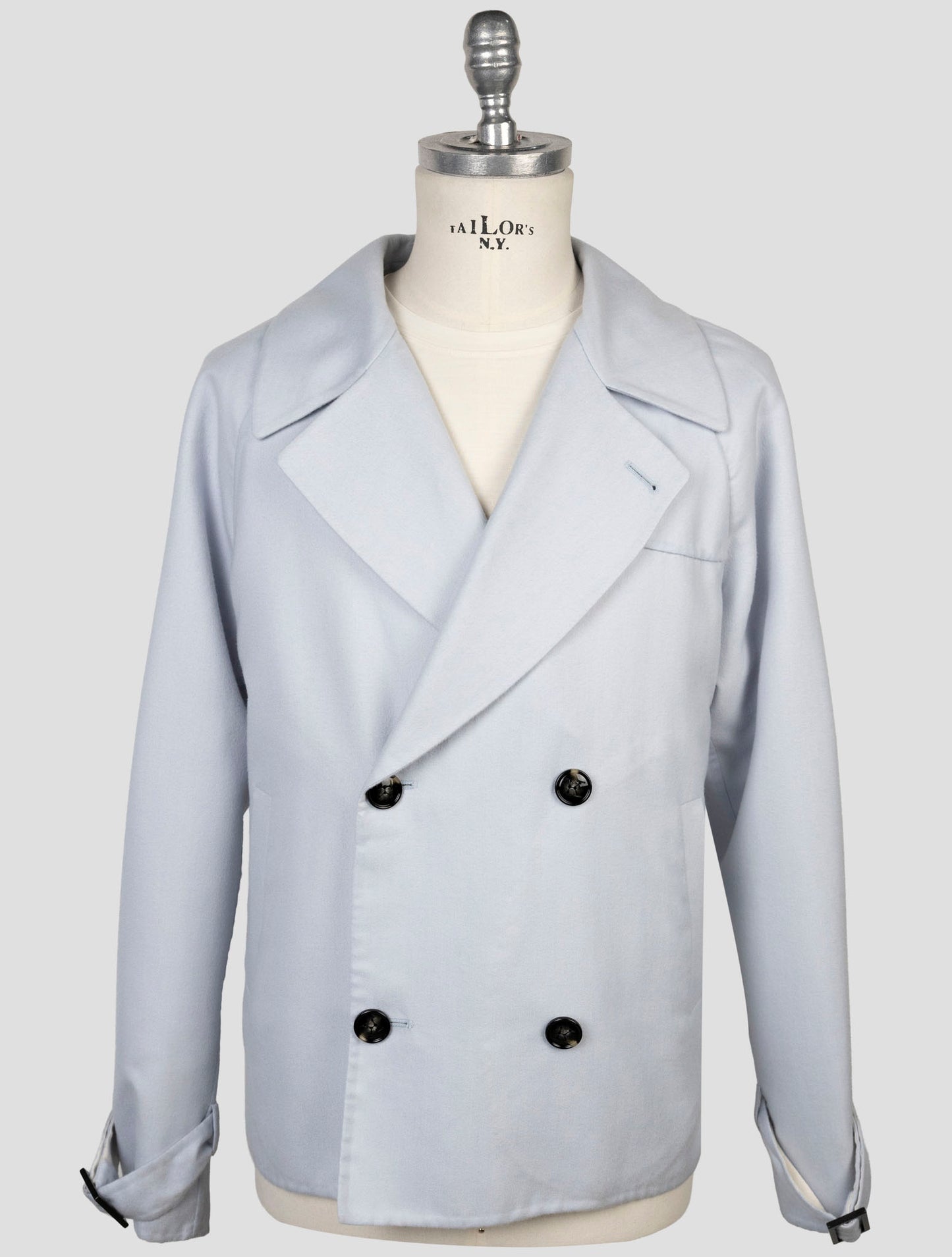 Kiton Light Blue Cashmere Silk Blazer