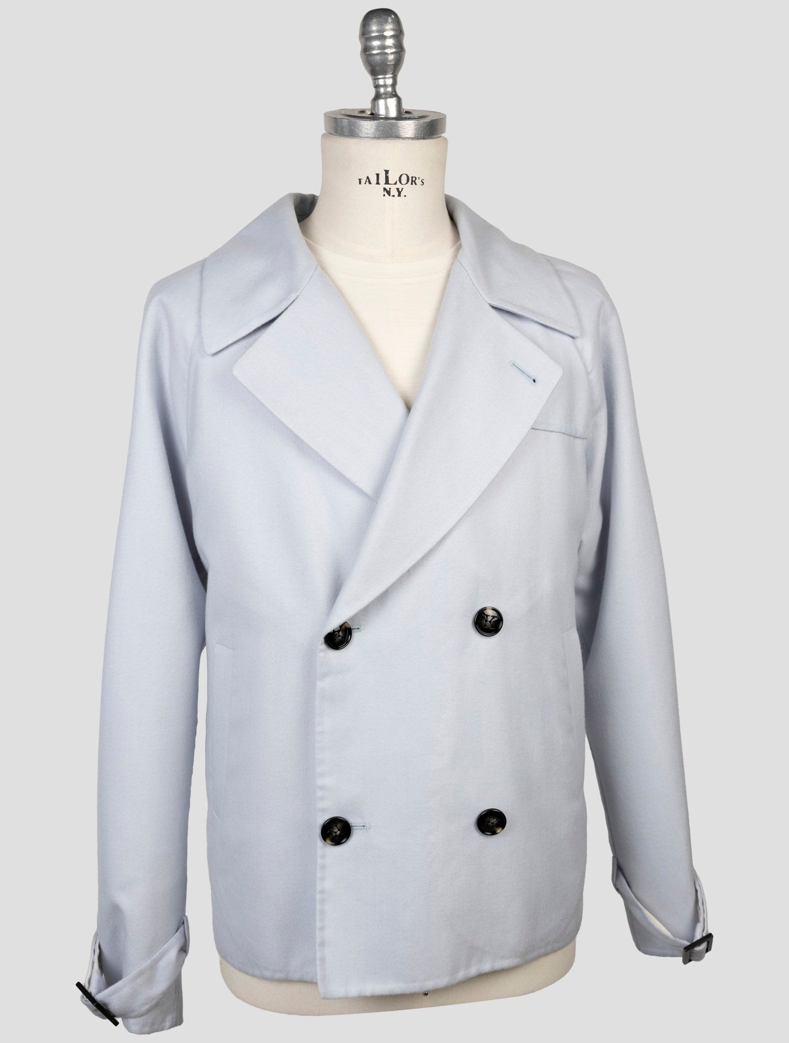 Kiton Light Blue Cashmere Silk Blazer