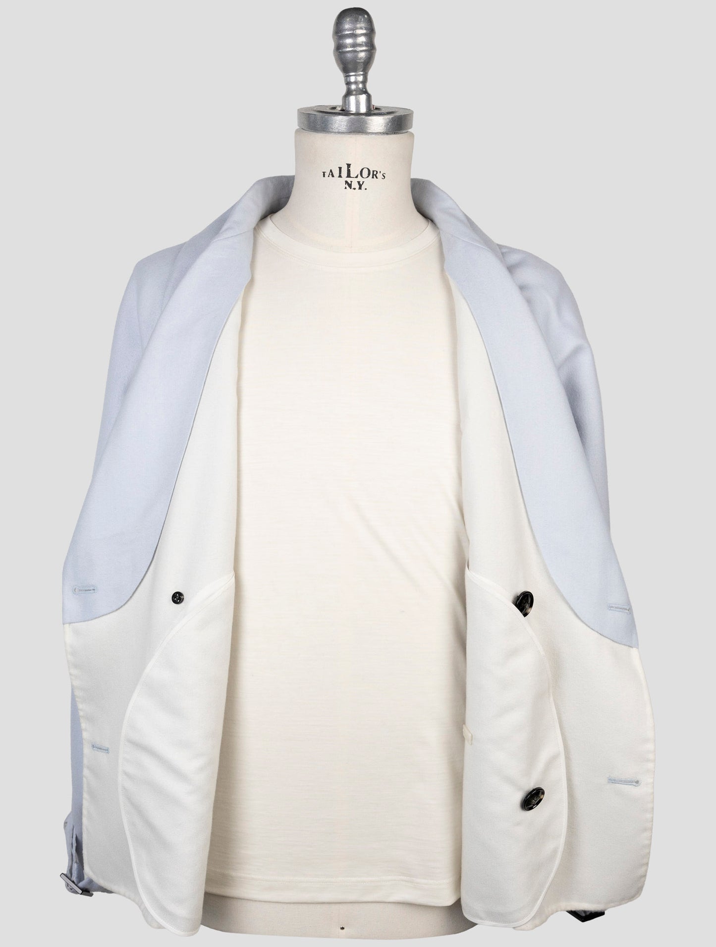 Kiton Light Blue Cashmere Silk Blazer