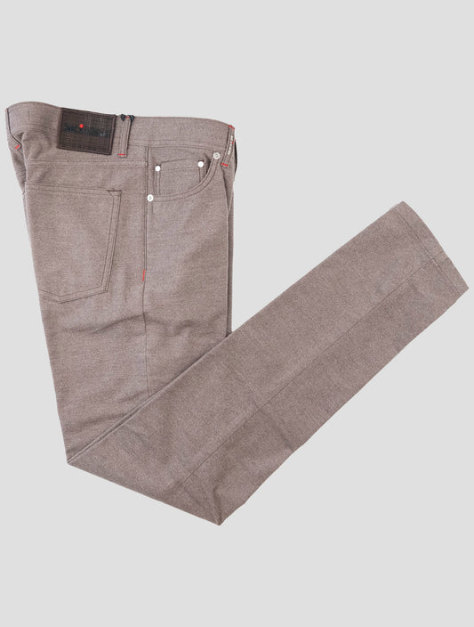Kiton Brown Cotton Jeans