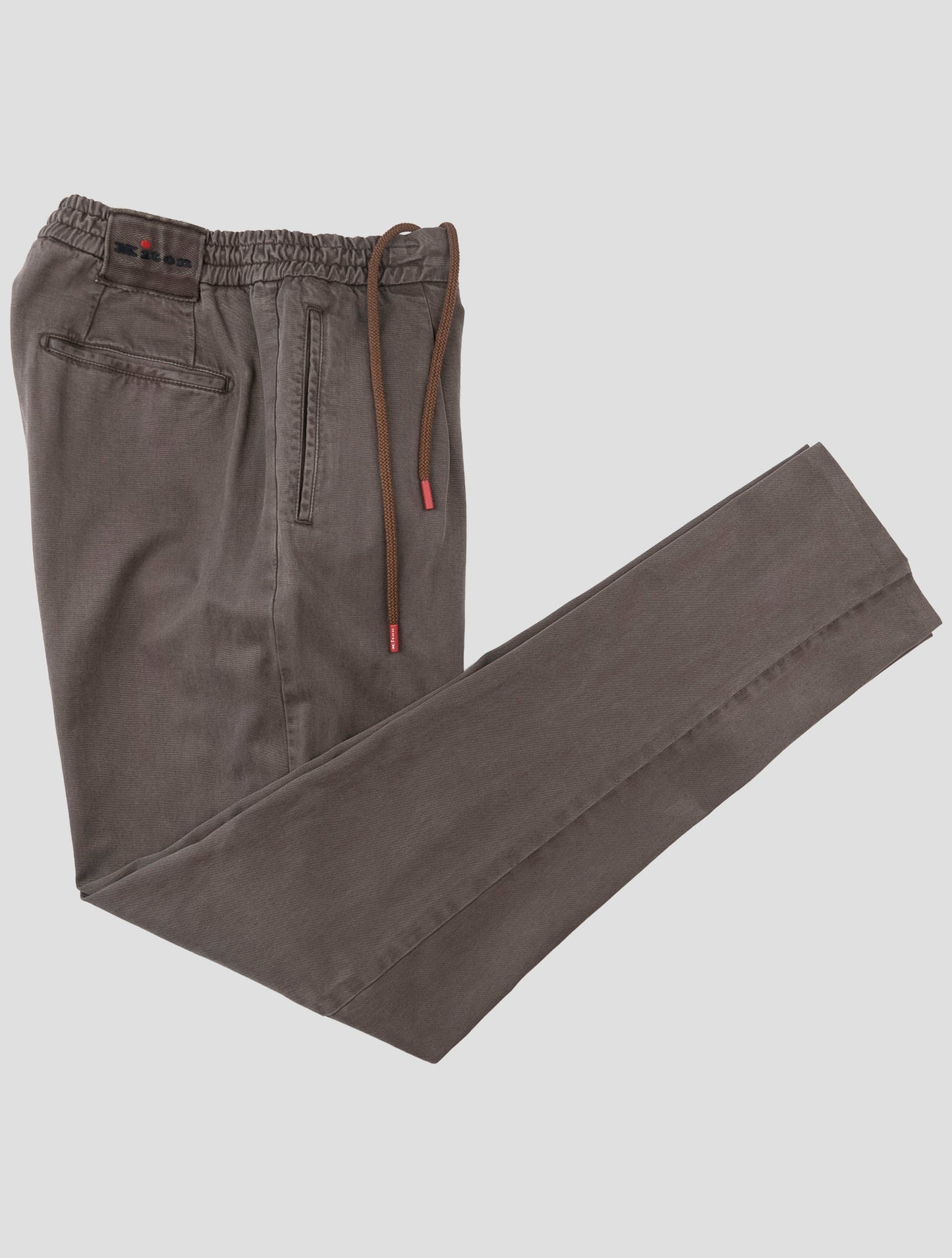 Kiton Brown Lycra Cotton Ea Pants