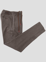 Kiton Brown Lycra Cotton Ea Pants