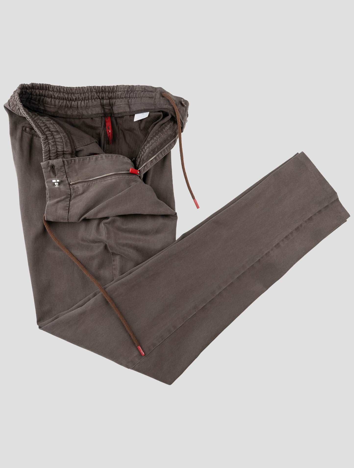 Kiton Brown Lycra Cotton Ea Pants