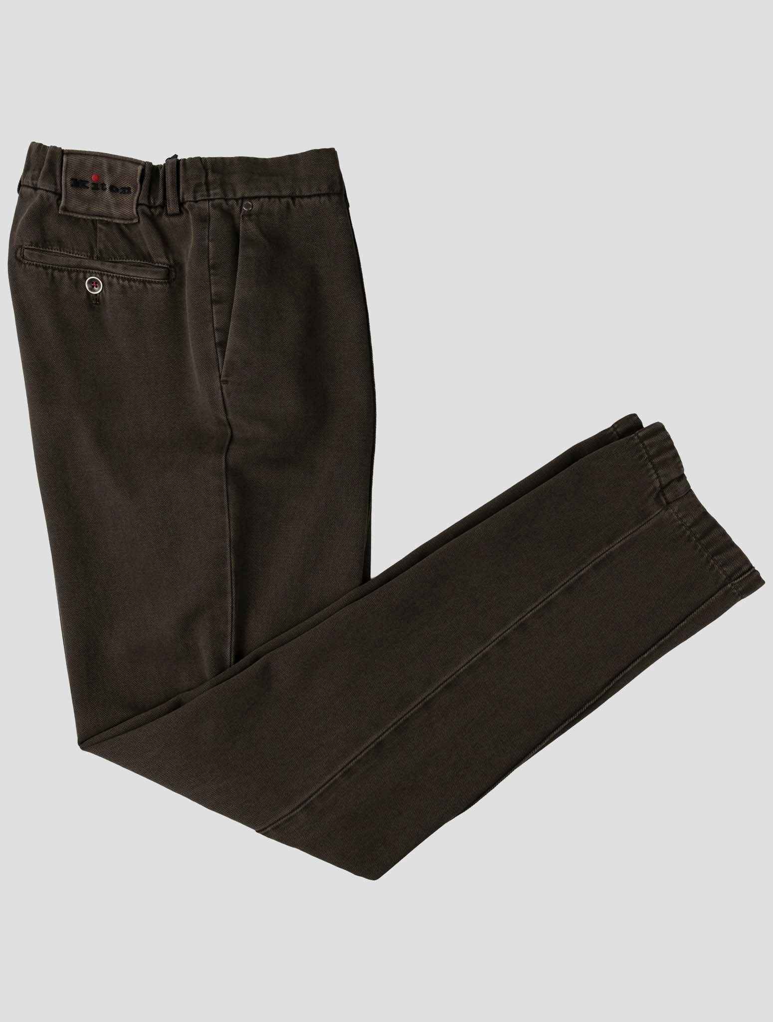 Kiton Brown Cotton Virgin Wool Pants