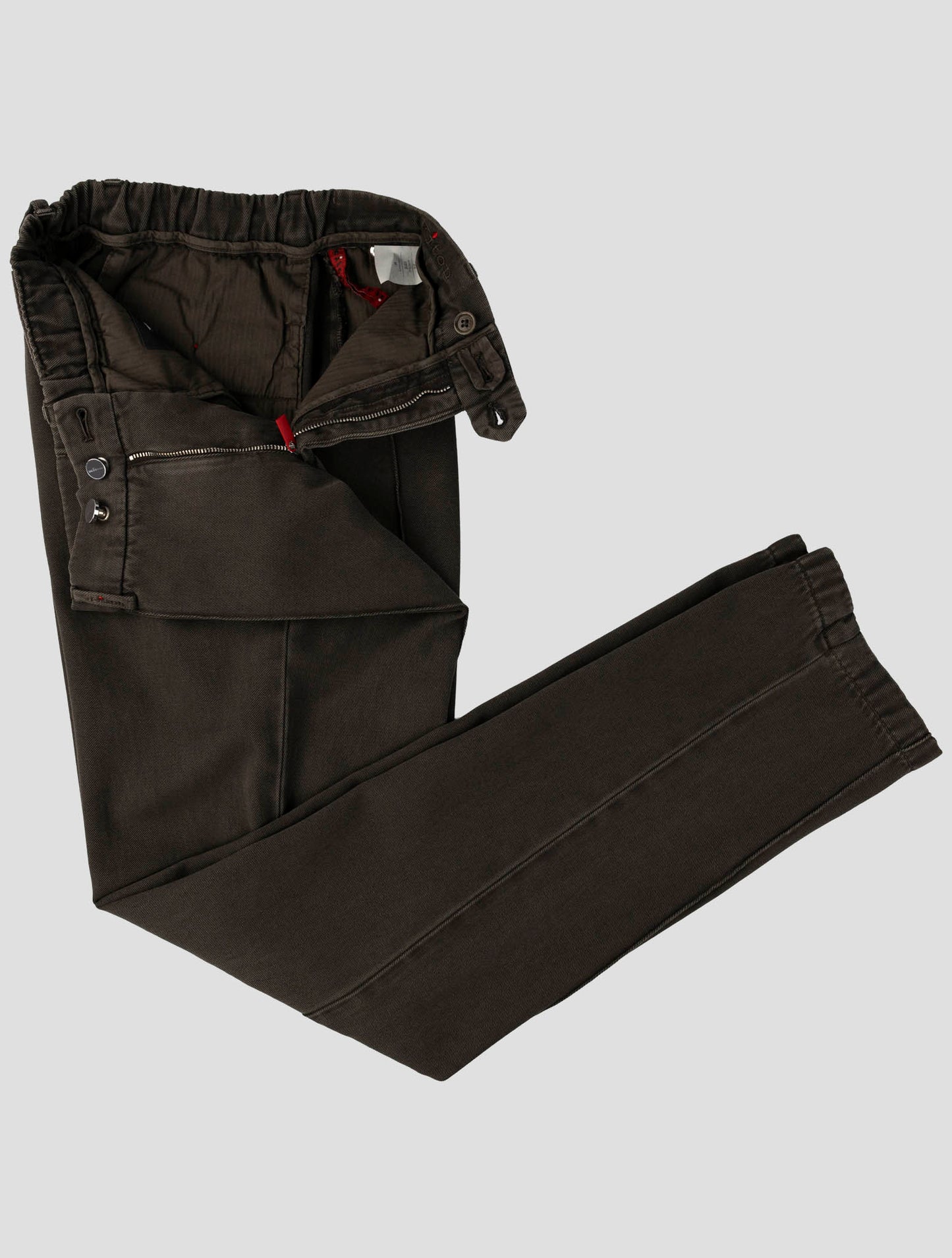 Kiton Brown Cotton Virgin Wool Pants