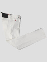 Kiton White Cotton Ea Special Edition Plus One Jeans