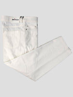 Kiton White Cotton Cashmere Ea Velvet Jeans