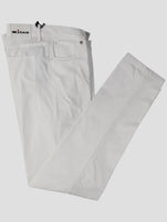 Kiton White Cotton Ea Jeans