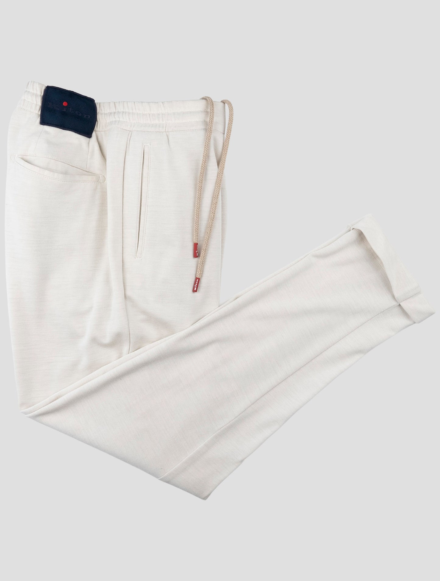 Kiton White Wool Pa Pants