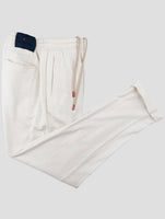 Kiton White Wool Pa Pants