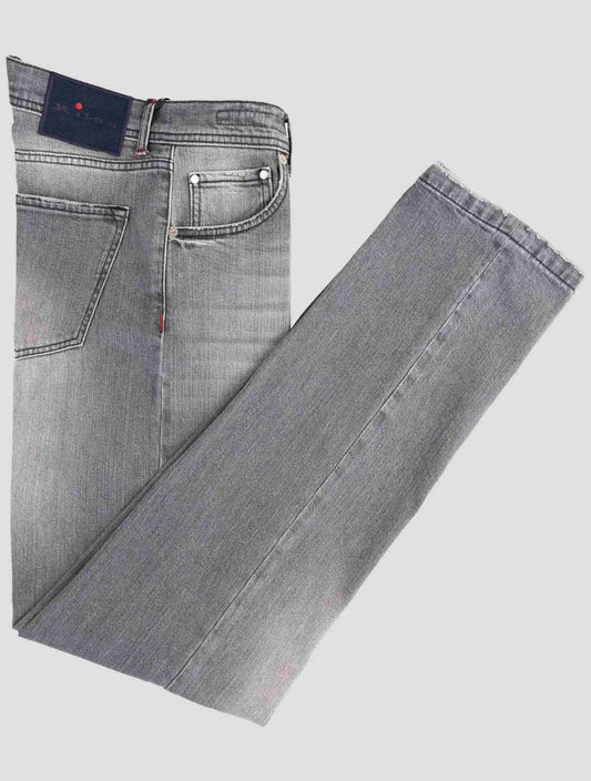Kiton Gray Cotton Ea Jeans